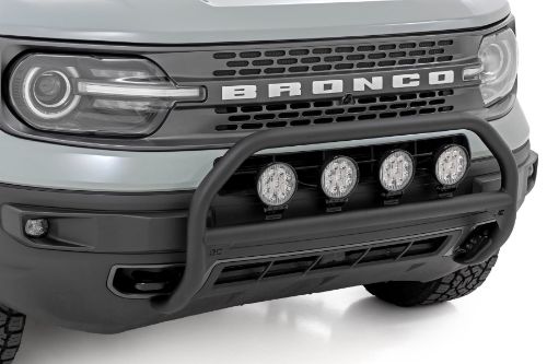 Nudge Bar | w/ Tow Hooks | 4 Inch Round Led (x4) | Ford Bronco Sport (21-24)