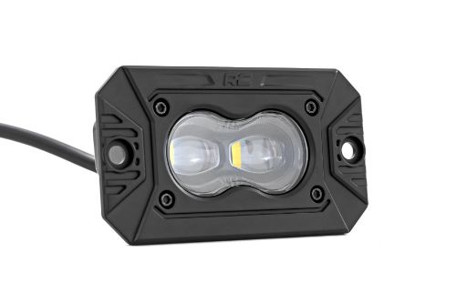 3x1.75 Inch Black Series LED Slim Aux | SAE Fog | Flush Mount | Pair
