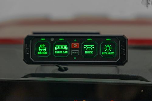 4 Gang Switch Panel | RGB Backlit Buttons | Multifunction Modes