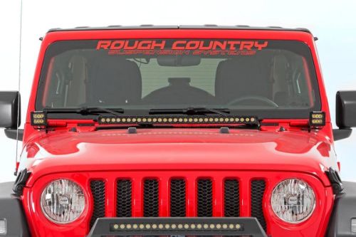 LED Light Kit | Hood Mount | 30" Black Single Row | Jeep Gladiator JT/Wrangler JL (18-26)